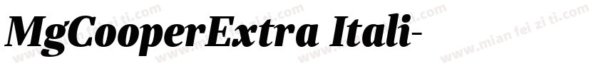 MgCooperExtra Itali字体转换